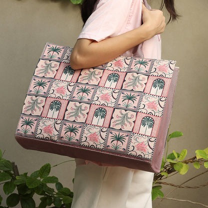 Palm tree canvas totebag